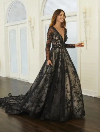 Adrianna Papell Style #31205 #2 Black/Blush/Ivory thumbnail