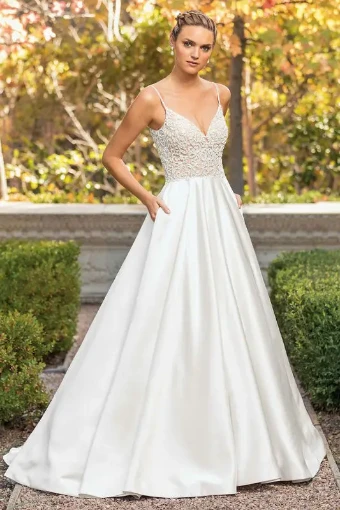Casablanca Bridal Style #Arielle #2 Ivory/Silver Candlelight/Silver thumbnail