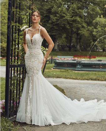 Casablanca Bridal Style #Farrah #1 Ivory/Light Nude thumbnail