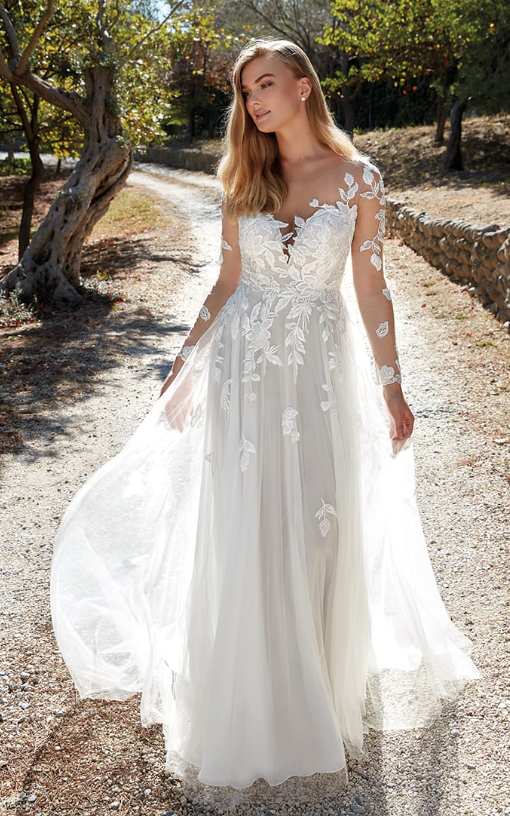 Eddy k long sleeve wedding dress top