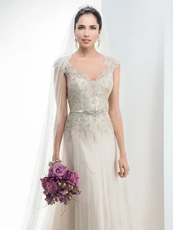 Maggie Sottero Style #CARMEN #2 Ivory/Pewter Accent thumbnail