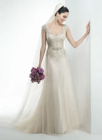 Maggie Sottero Style #CARMEN #0 default Ivory/Pewter Accent thumbnail