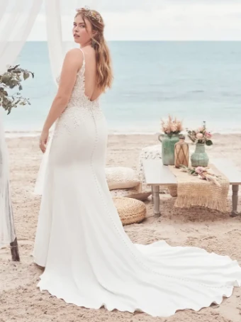 Rebecca Ingram Style #Alda #2 Ivory (gown with Natural Illusion) thumbnail