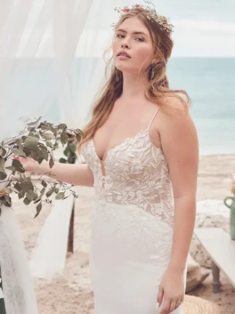 Rebecca Ingram Style #Alda #1 Ivory (gown with Natural Illusion) thumbnail