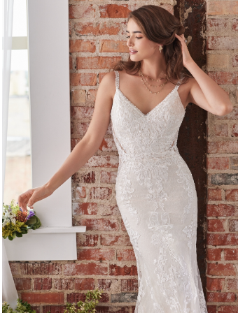 Rebecca Ingram Style #Larkin Lynette #1 Ivory/Soft Blush thumbnail