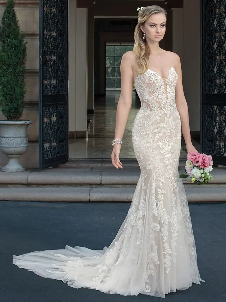 casablanca champagne wedding dress Casablanca Bridal | Miosa Bride - Masie