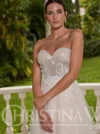 Christina Wu Brides Style #15802 #2 Ivory/Pale Blush/Nude/Silver thumbnail