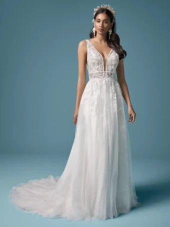 Maggie Sottero Style #Quinley - 20MW719 - Maggie Sottero #0 default Ivory over Antique Ivory (gown with Nude Illusion) thumbnail