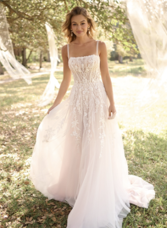 Rebecca Ingram Style #Angie #6 Ivory/Silver Accent/Blush thumbnail