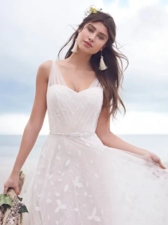 Rebecca Ingram Style #SIGRID #1 Ivory over Blush/Silver Accent (Natural Illusion) thumbnail