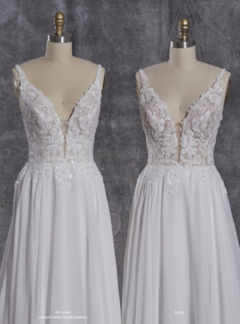 Rebecca Ingram Style #Tierney #3 Ivory (gown with Natural Illusion) thumbnail