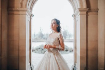 Disney Fairytale Weddings Platinum Collection Style #DP272 - Belle - Allure Disney Platinum #5 Champagne/Nude/Ivory/Silver thumbnail