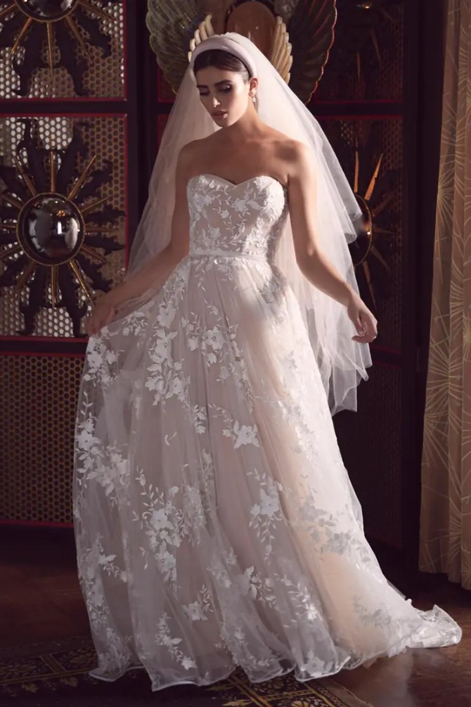 Watters blush hot sale wedding dress