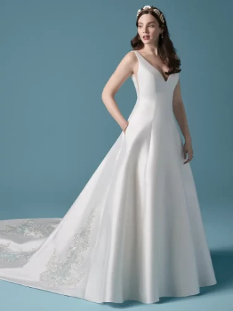 Maggie Sottero Style #Ryland #0 default Ivory/Pewter Accent thumbnail
