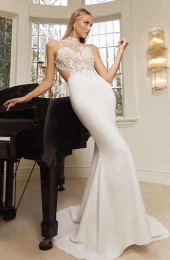 Casablanca Bridal Style #Giselle #0 default Ivory/Nude/Silver thumbnail