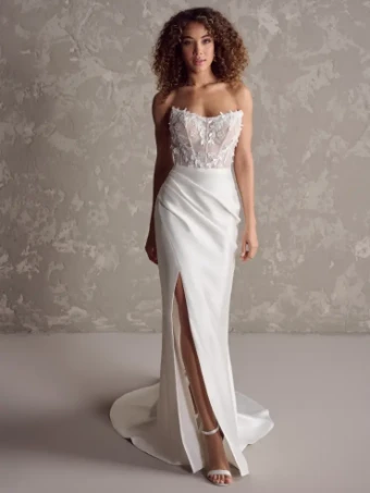 Rebecca Ingram Style #Twyla #3 All Ivory (gown with Ivory Illusion) thumbnail