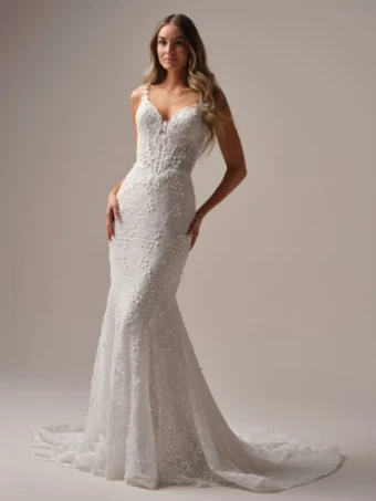 Rebecca Ingram Style #Isabella #3 Ivory over Soft Blush (gown with Natural Illusion) thumbnail