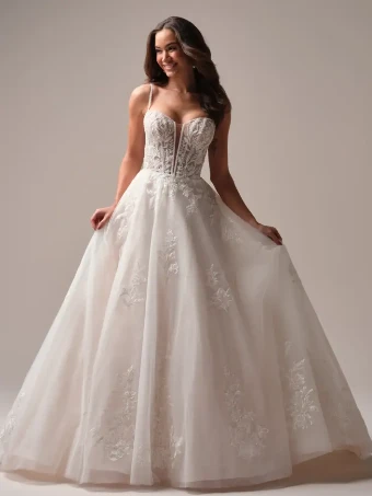 Rebecca Ingram Style #Jude #2 All Ivory (gown with Ivory Illusion) thumbnail
