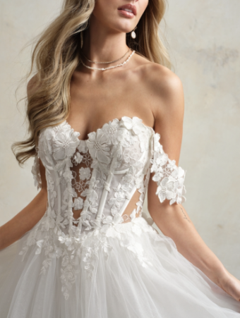 Maggie Sottero Style #Angelette #1 All Ivory (gown with Ivory Illusion) thumbnail