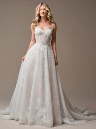 Rebecca Ingram Style #Esmeralda #2 Ivory over Blush (gown with Ivory Illusion) thumbnail