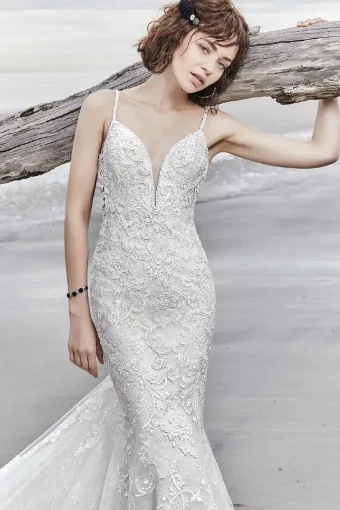 Sottero and Midgley Style #Sullivan Rose #1 Vintage Ivory/Pewter Accent thumbnail