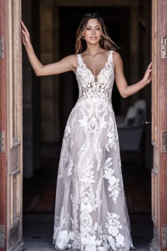 Allure Bridals Style #A1107 #0 default Mocha/Champagne/Nude/Ivory thumbnail