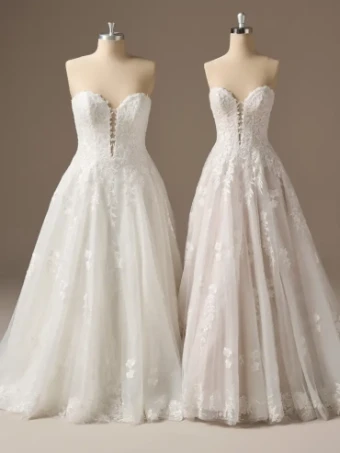 Maggie Sottero Style #Jennifer - 26MS404A01 - Maggie Sottero #0 default All Ivory (gown with Ivory Illusion) Ivory over Blush (gown with Ivory Illusion) thumbnail