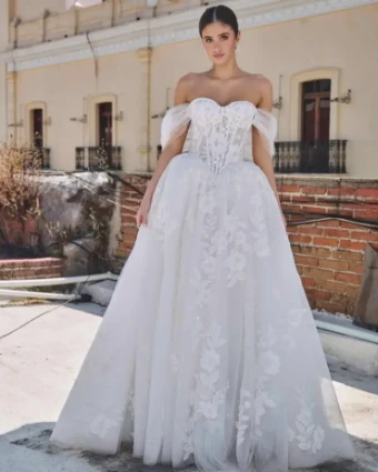 L'Amour by Calla Blanche Style #Annelia #2 Ivory/Ivory thumbnail