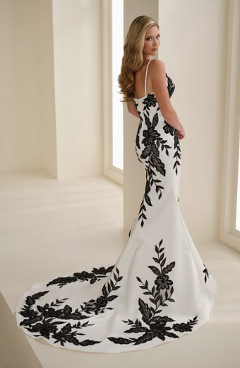 Enchanting by Mon Cheri Style #E627 #2 Diamond White/Black thumbnail