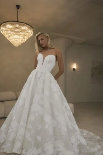 Casablanca Bridal Style #Guinevere #0 default Ivory thumbnail