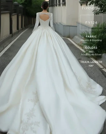 Casablanca Bridal Style #FY124 #4 Ivory/Nude/Silver thumbnail