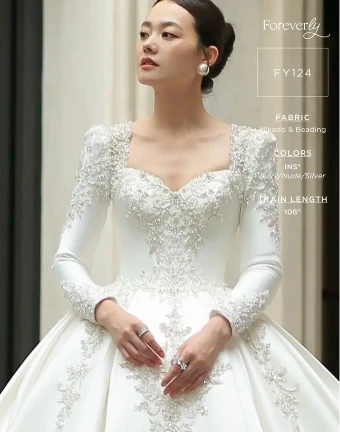 Casablanca Bridal Style #FY124 #2 Ivory/Nude/Silver thumbnail