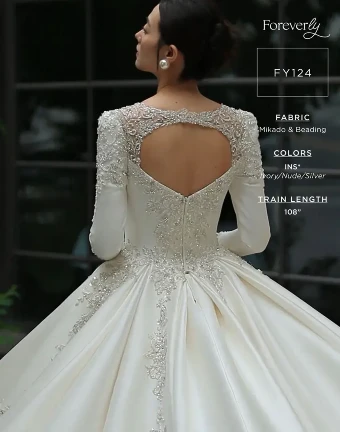 Casablanca Bridal Style #FY124 #6 default Ivory/Nude/Silver thumbnail