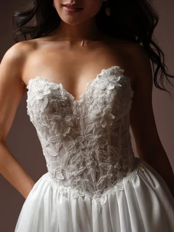 Rebecca Ingram Style #LAURETTE #1 All Ivory (gown with Ivory Illusion) thumbnail