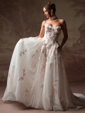 Maggie Sottero Style #Benton - F6MK124A01 - Maggie Sottero #0 default Multi over Blush (gown with Natural Illusion) thumbnail