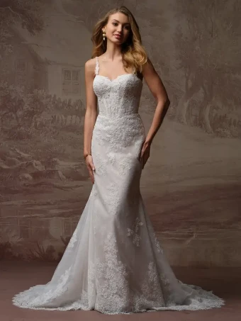 Rebecca Ingram Style #ESMERALDA LANE #2 Ivory over Blush (gown with Ivory Illusion) thumbnail