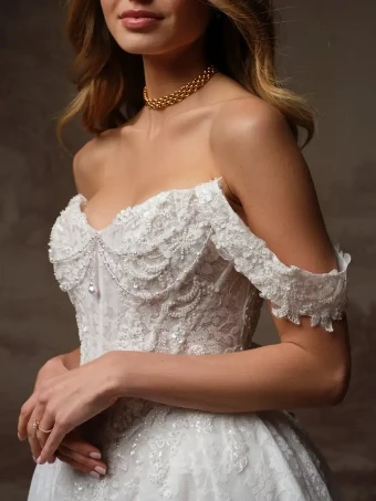Maggie Sottero Style #Ryland - F6MK055BA02 - Maggie Sottero *Special Design* #3 Ivory over Blush (gown with Ivory Illusion) thumbnail