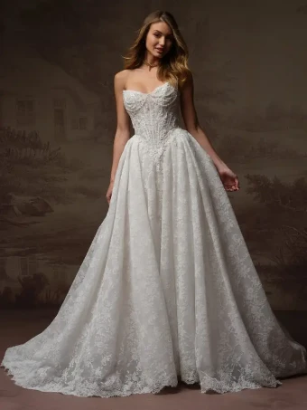 Maggie Sottero Style #Ryland - F6MK055BA02 - Maggie Sottero *Special Design* #0 default Ivory over Blush (gown with Ivory Illusion) thumbnail