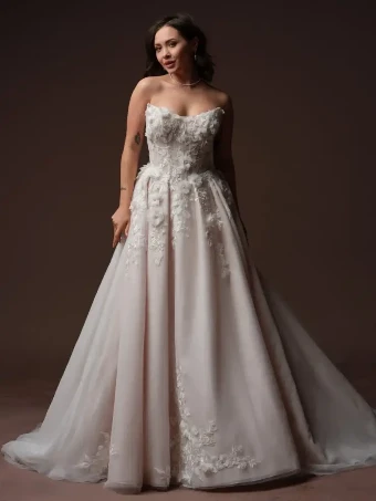 Rebecca Ingram Style #FLEUR #0 default Ivory (gown with Ivory Illusion) thumbnail