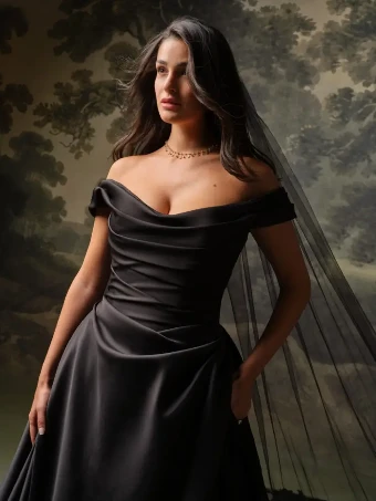 Sottero and Midgley Style #Recine Lane - S7SS376A01 - Sottero & Midgley #5 All Black thumbnail