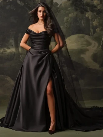 Sottero and Midgley Style #Recine Lane - S7SS376A01 - Sottero & Midgley #2 All Black thumbnail