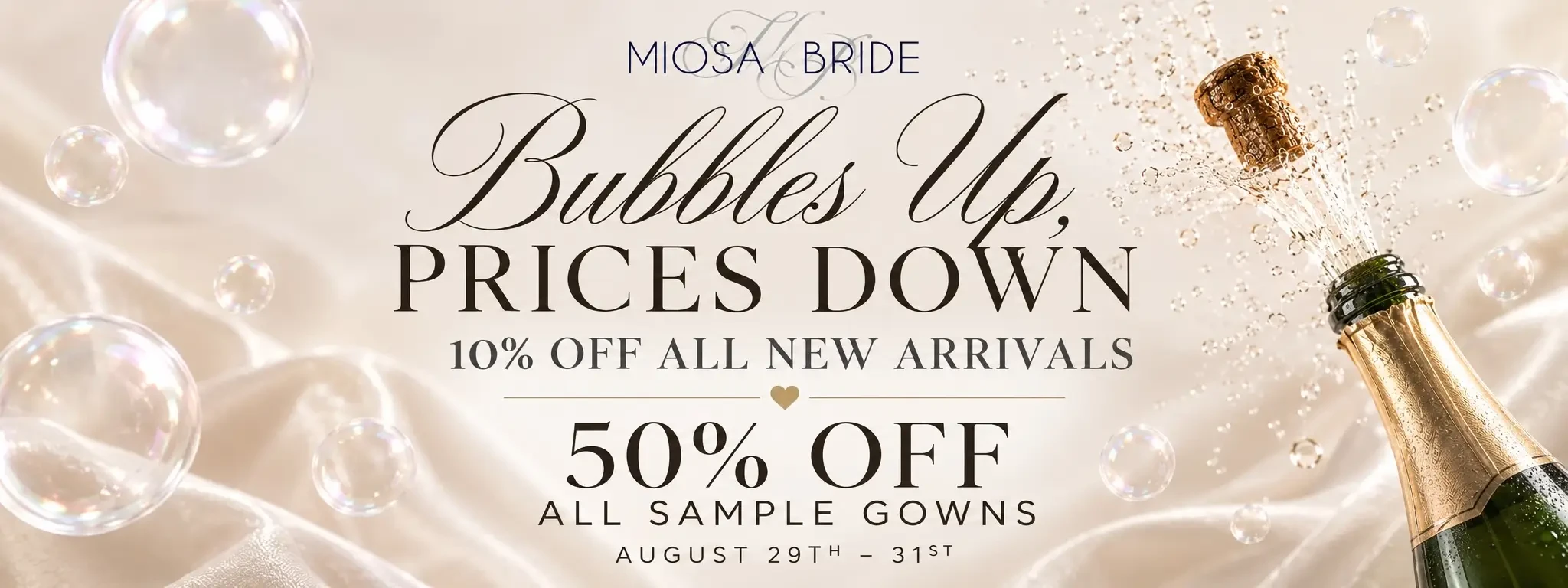 Bubbles Up, Prices Down Sale!